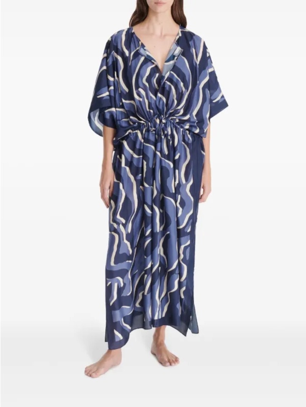 ERES Silk Maxi Dress – Blue — New - One Size